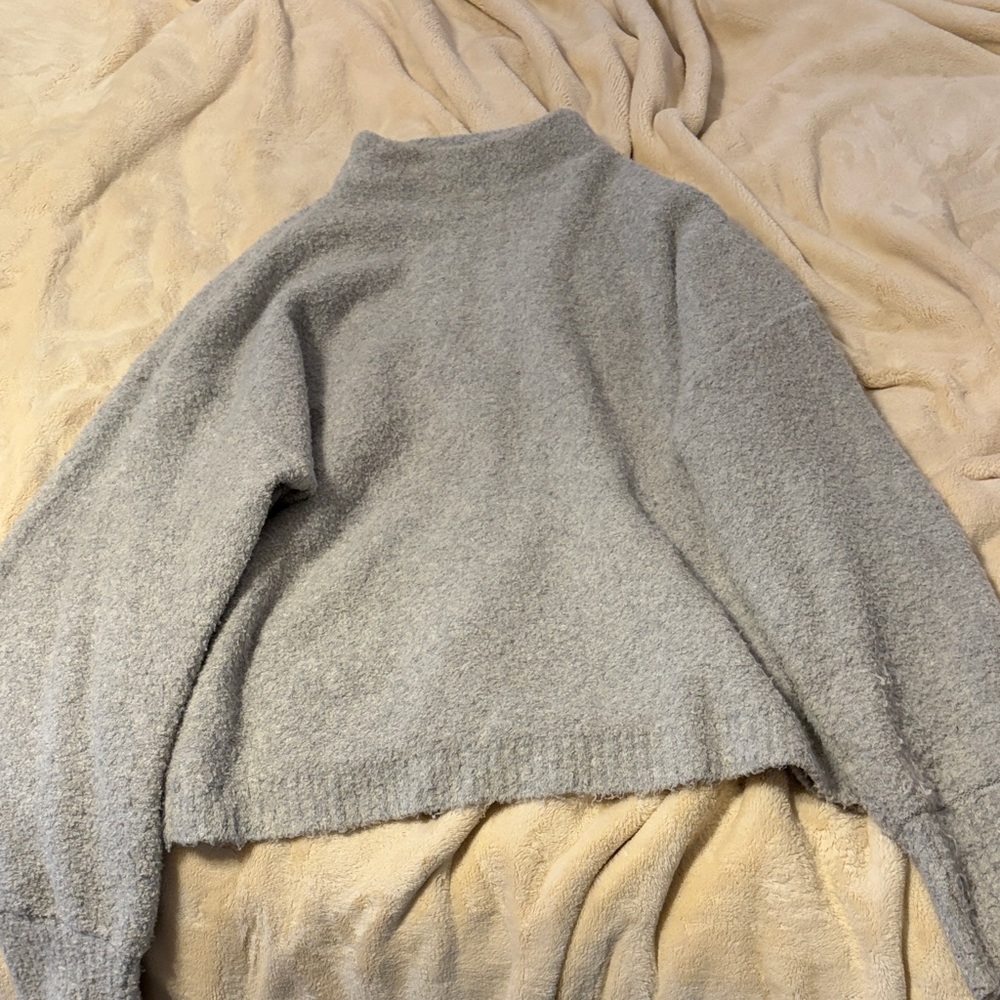 Marled Gray Women's Turtleneck Sweater